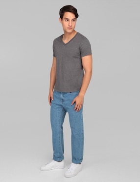 Jeans recto Silver Plate lavado claro para hombre
