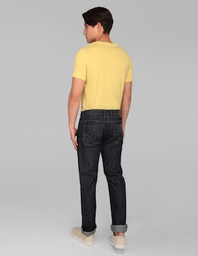 Jeans straight Silver Plate lavado obscuro para hombre