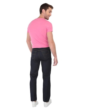 Jeans straight Oggi lavado obscuro para hombre