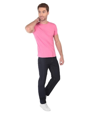 Jeans straight Oggi lavado obscuro para hombre