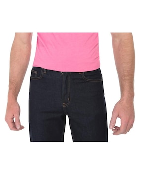 Jeans straight Oggi lavado obscuro para hombre