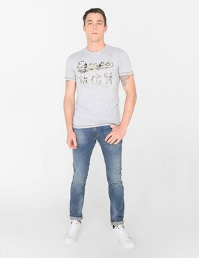 Jeans slim Silver Plate deslavado para hombre