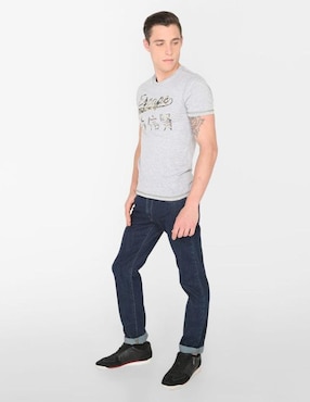 Jeans slim Silver Plate lavado stone wash para hombre