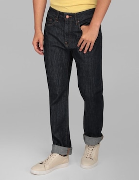 Jeans Silver Plate Corte Straight Denim Para Hombre