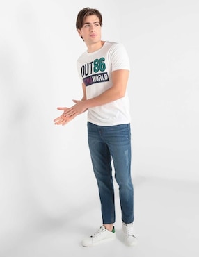 Jeans slim Mossimo deslavado para hombre