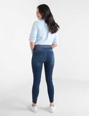 Jeans skinny Furor JLO lavado medio corte cintura para mujer