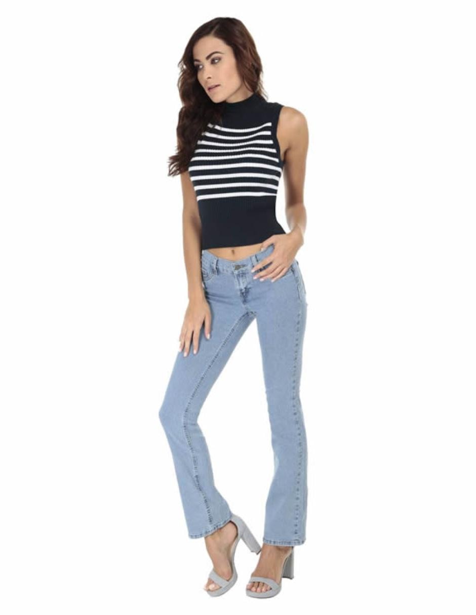 Jeans bota corte cintura alta para mujer 3