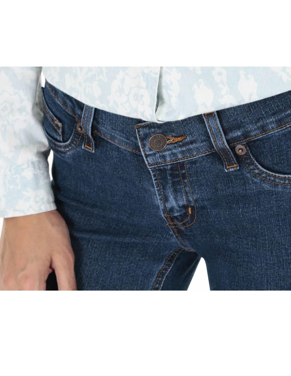 Jeans bota Oggi corte cintura alta para mujer