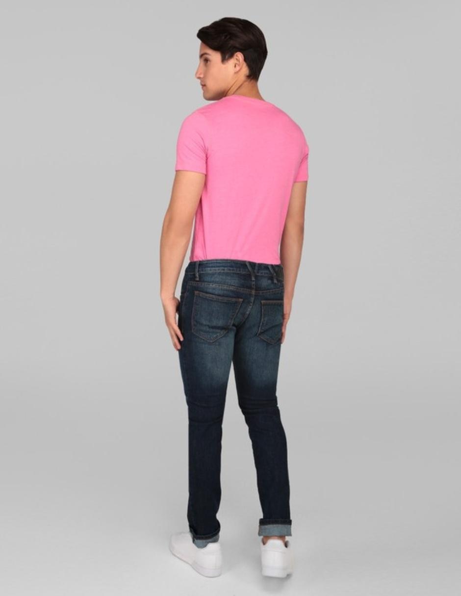 Jeans skinny lavado stone wash para hombre 2
