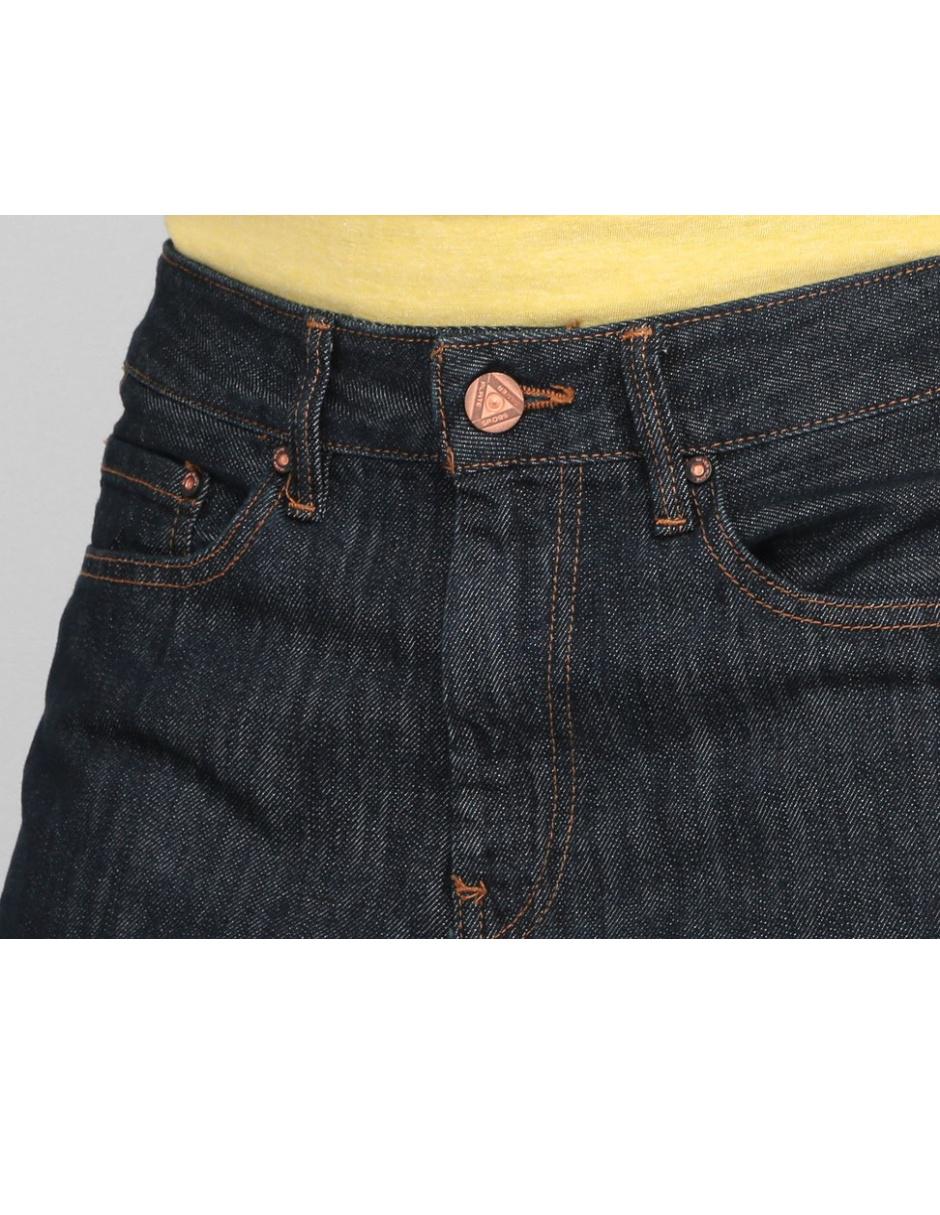 Jeans straight lavado obscuro para hombre 4
