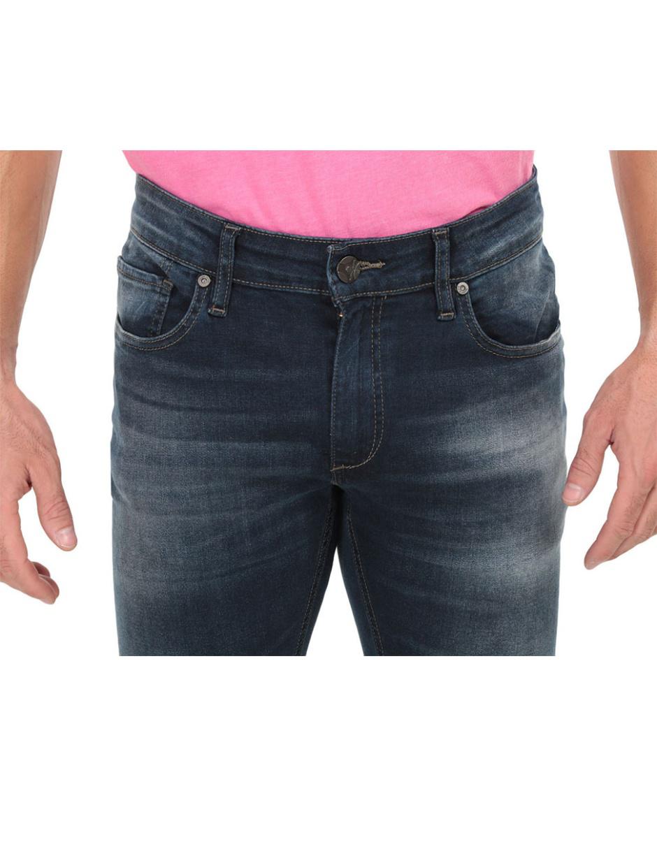 Jeans skinny lavado sand blast para hombre 4