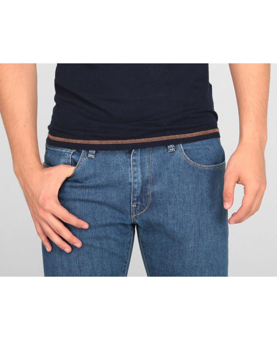 Jeans slim lavado obscuro para hombre 4