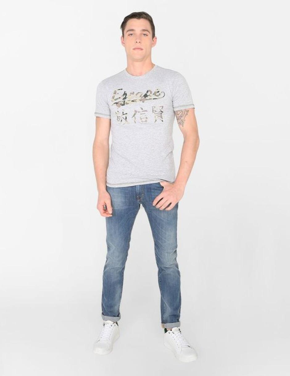 Jeans slim deslavado para hombre 3