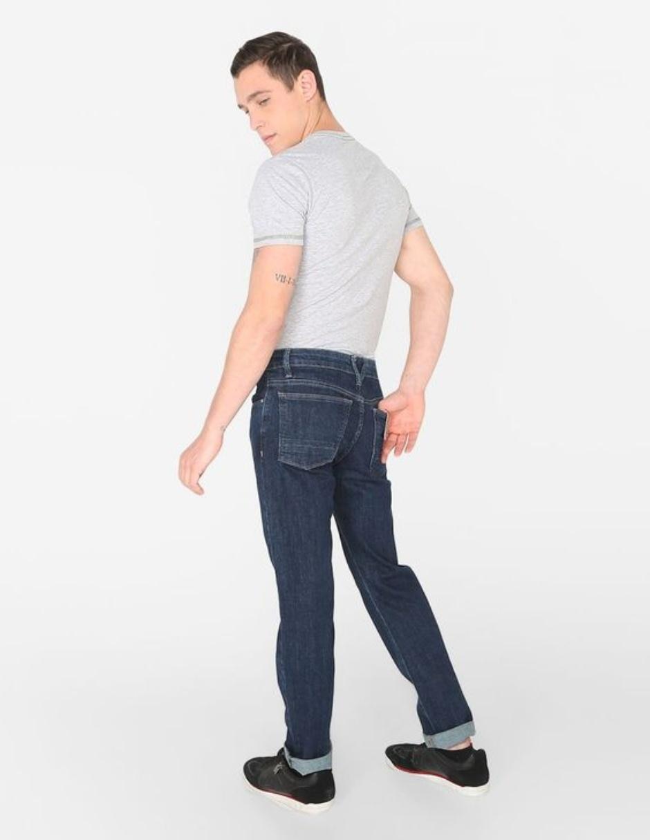 Jeans slim lavado stone wash para hombre 2