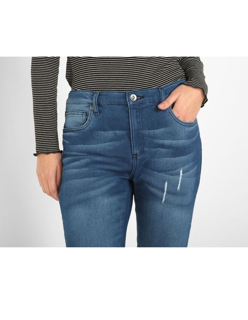 Jeans skinny corte cintura para mujer 4