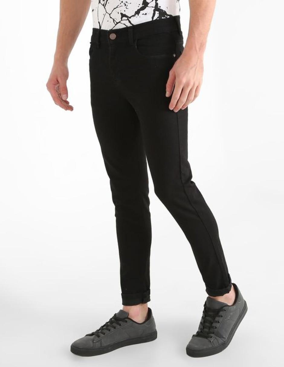 Jeans skinny lavado obscuro para hombre 5