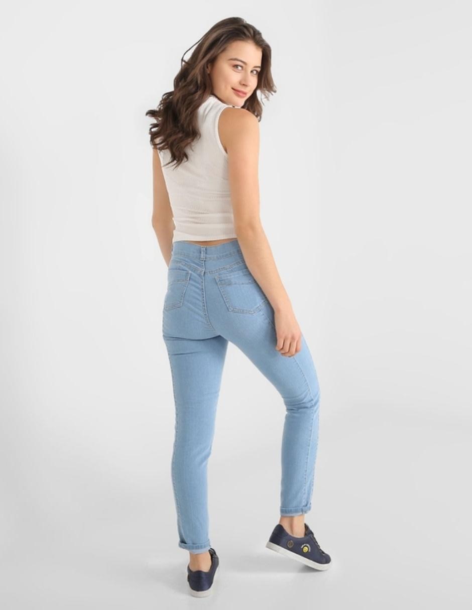Jeans skinny a la cintura para mujer 2