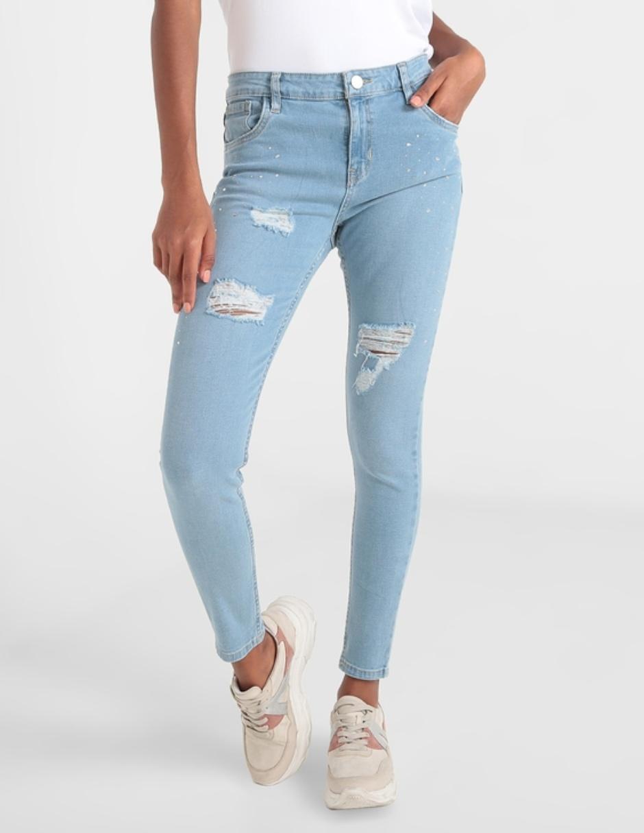 Jeans Non Stop corte ultra skinny con pedrería de fantasía para mujer en SB
