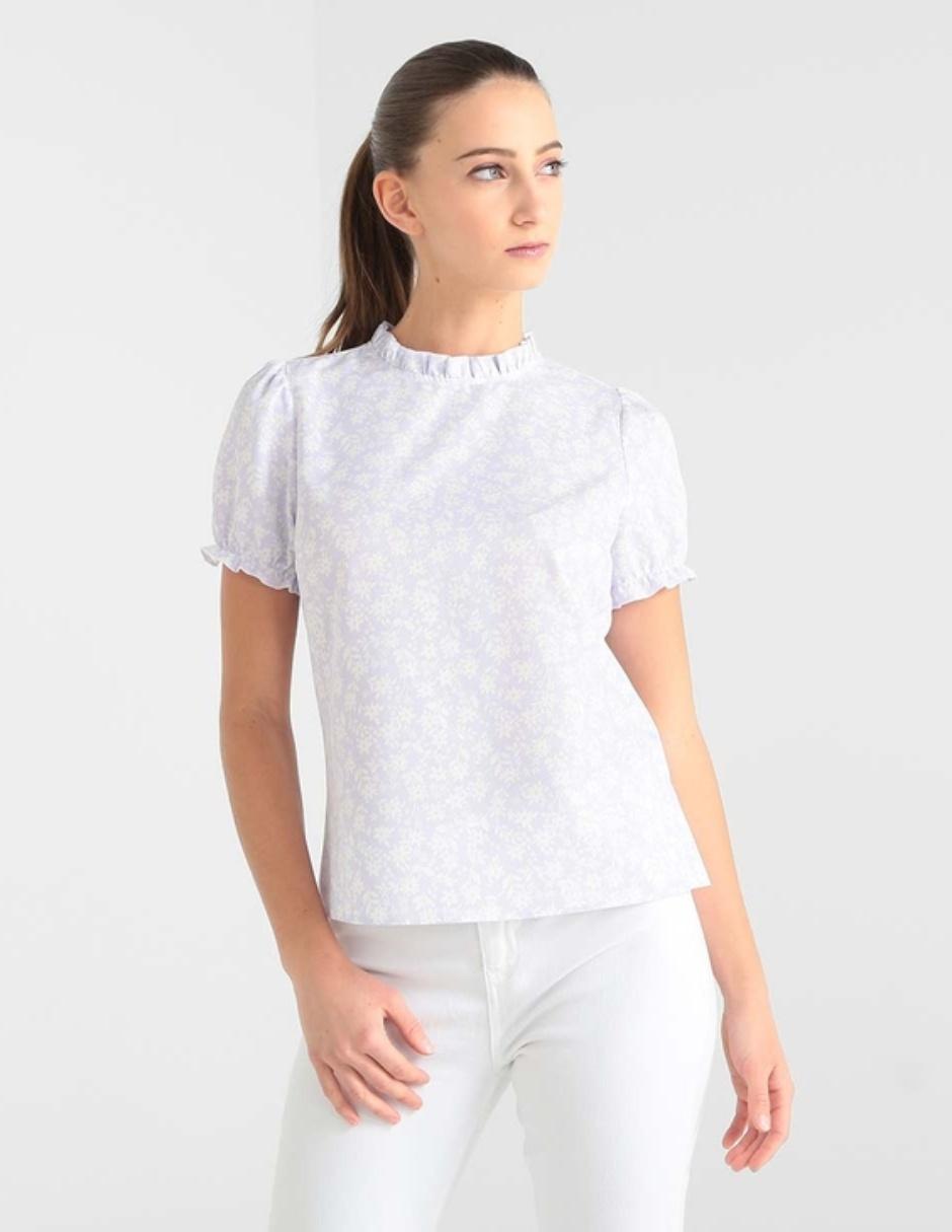 Blusa Non Stop by Metropolis con olán cuello alto en SB