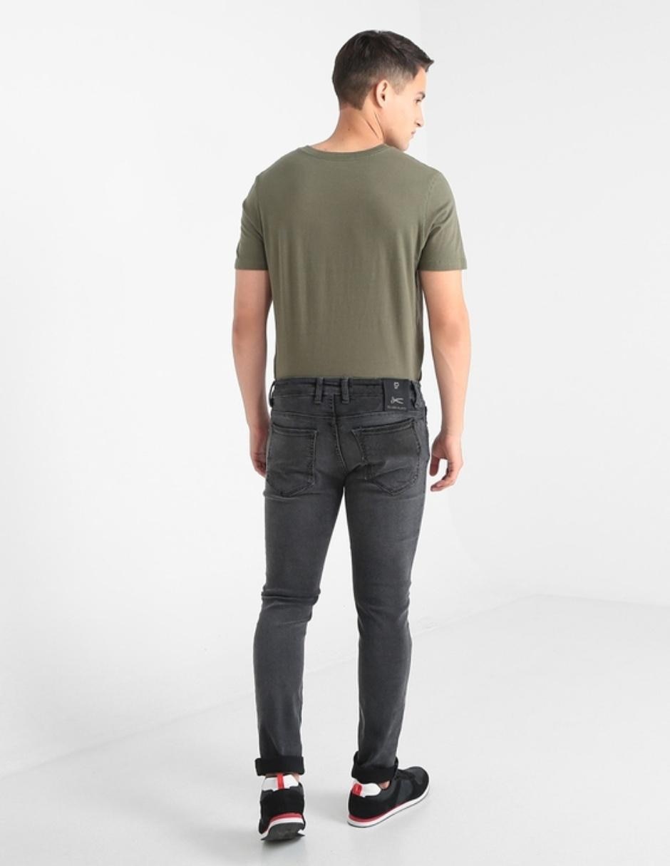 Jeans skinny lavado obscuro para hombre 2