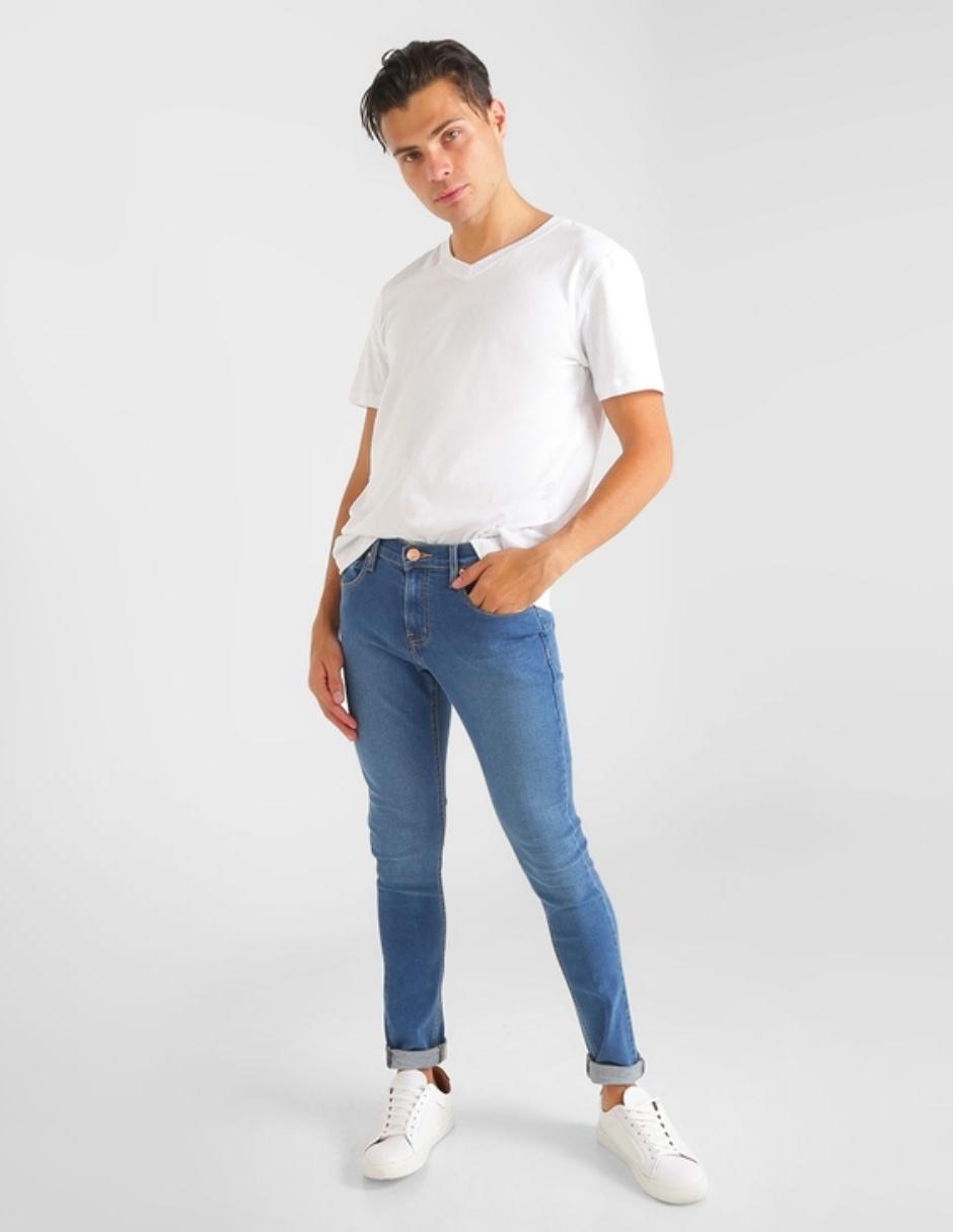Jeans corte super skinny con bolsillos para hombre 3