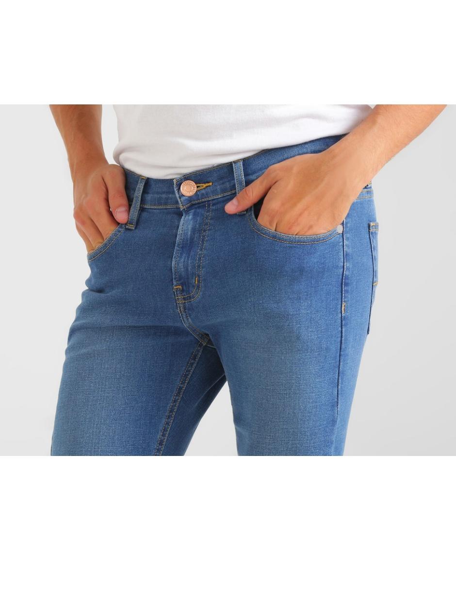 Jeans corte super skinny con bolsillos para hombre 4