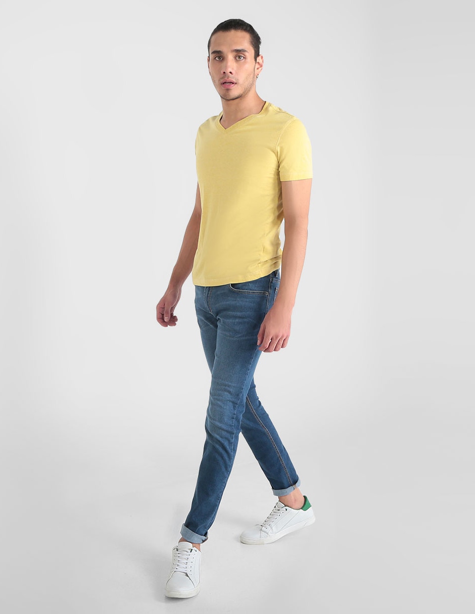 Jeans super skinny Silver Plate lavado stone wash para hombre